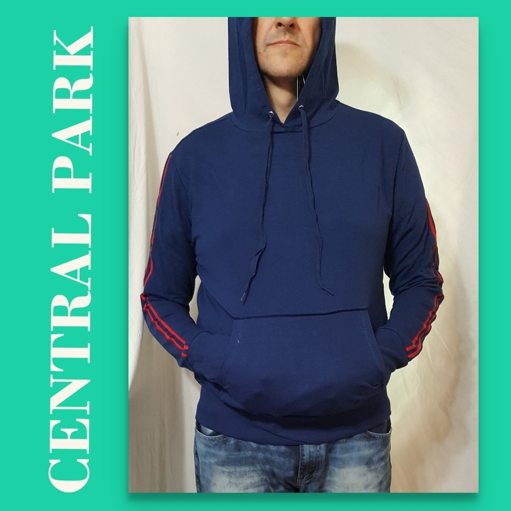 Central Park Blue Hooded Sweater